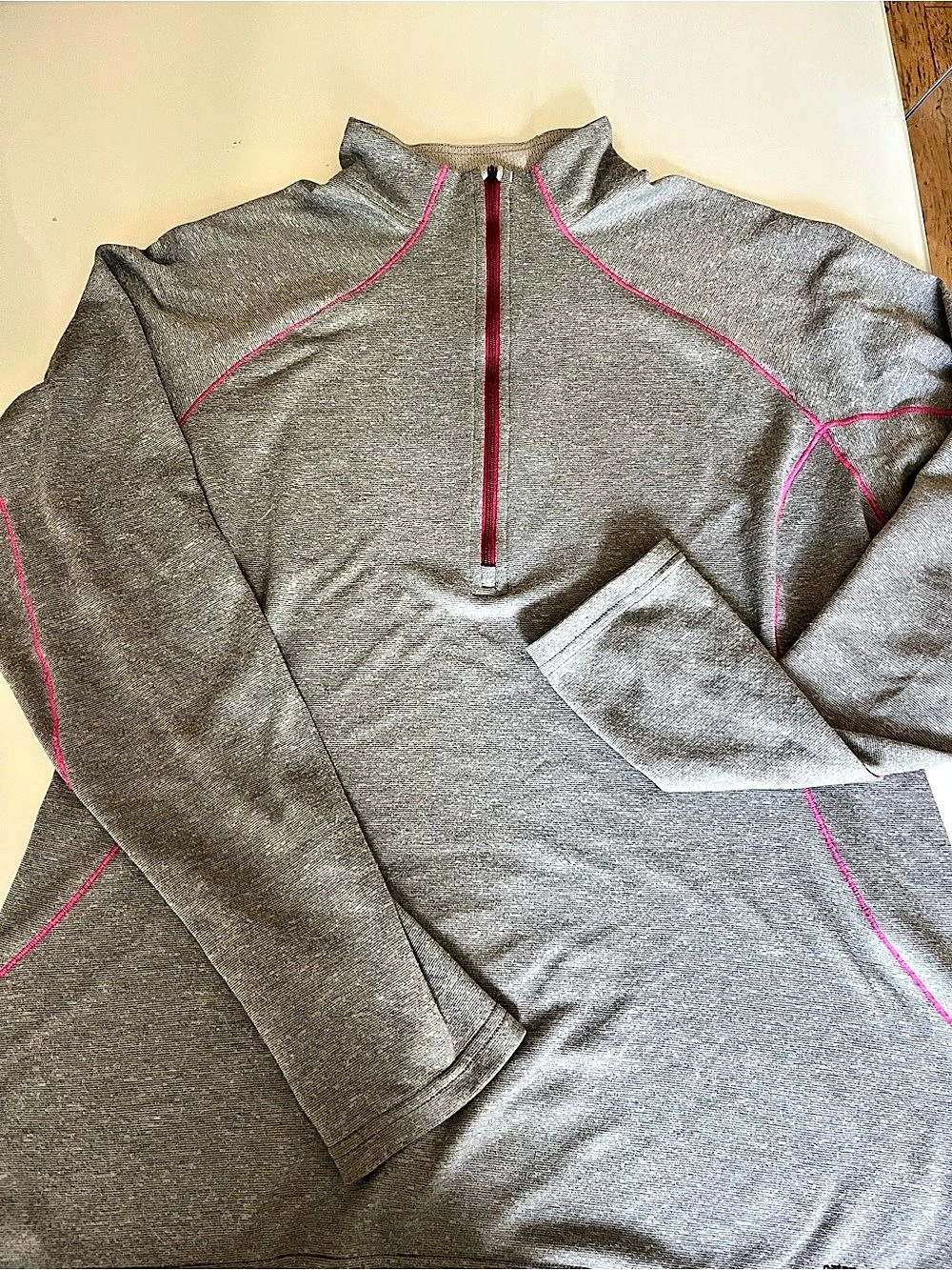 Patagonia Capilene 3 Midweight Zip-Neck Gray & Pink XL